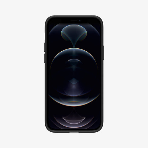 ACS01612 - iPhone 12 Pro Max Case Thin Fit in black showing the back